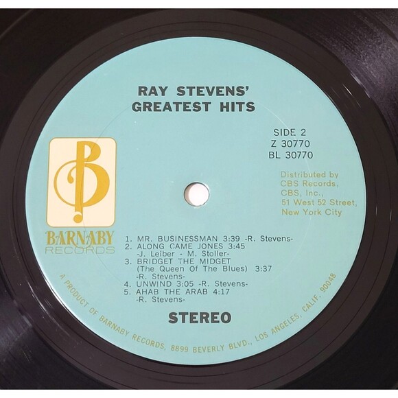 Ray Stevens Greatest Hits Vinyl LP Barnaby VG/VG+ Rock '71 - Picture 4 of 4